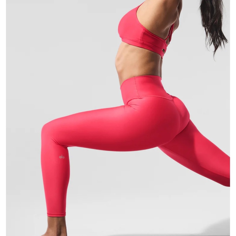 ALO Yoga red Leggings Stretch - Picture 3 of 6